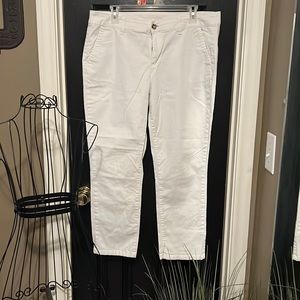 ANA size 12 Chino Crop white cotton pants